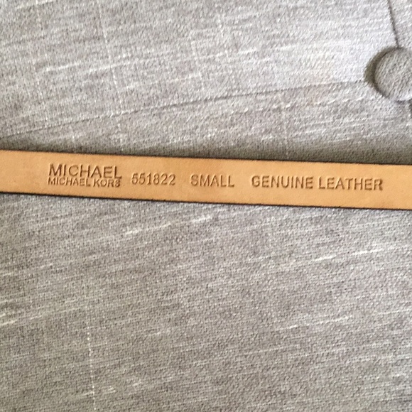 Michael Kors 1/2” black Leather Belt  accents S - Picture 6 of 6